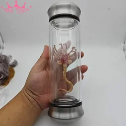 1/6 Scale Alien Facehugger Chestburster Predator in Glass Bottle Scene Prop for Desktop Display Accessories