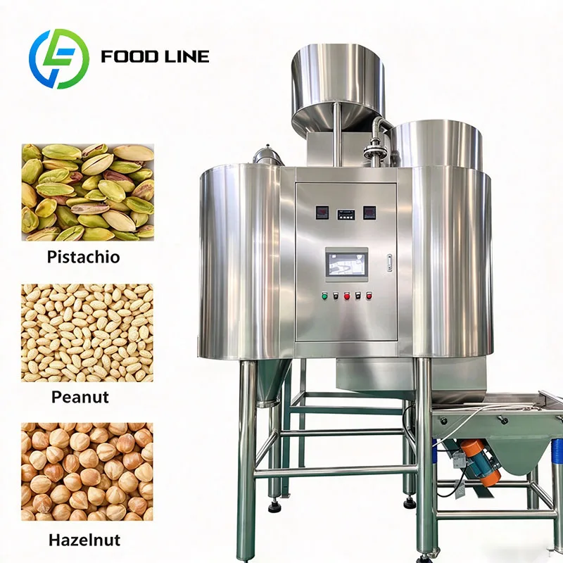 Hazelnut Skin Remover Peanut Blancher Nut Blanching Machine Peanut Peeler Almond Macadamia Pistachio Customized