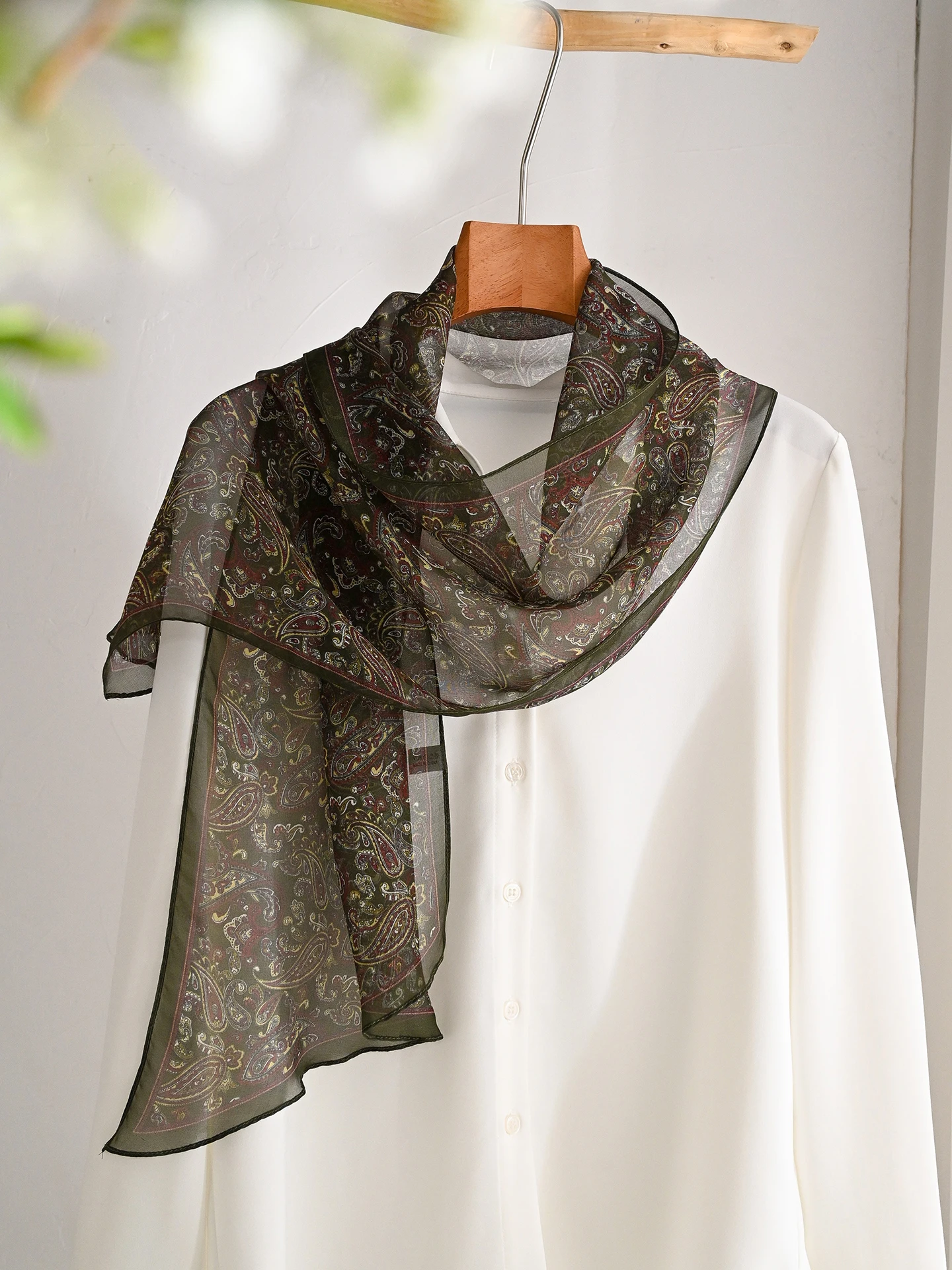 シルクスカーフ-レディース-アウターウェア-杭州シルクスカーフ-ネクタイ-高級薄手ショール-シルク-リボン-ネックデコレーション-ロング-ドリフティングバンド