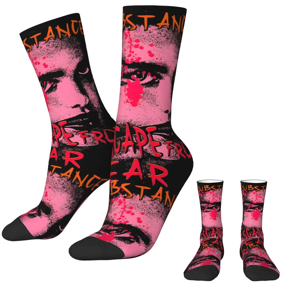 Elm Street Nightmare Socks Autumn F-Freddy K-Kruger Stockings Halloween Men's Warm Soft Socks Graphic Outdoor Non Slip Socks