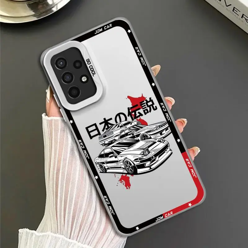 Japanische jdm drift auto rot sonne telefon hülle für galaxy a12 a13 a14 a23 a32 4g a22 5g a24 4g a33 5g a34 5g a35 5g matt