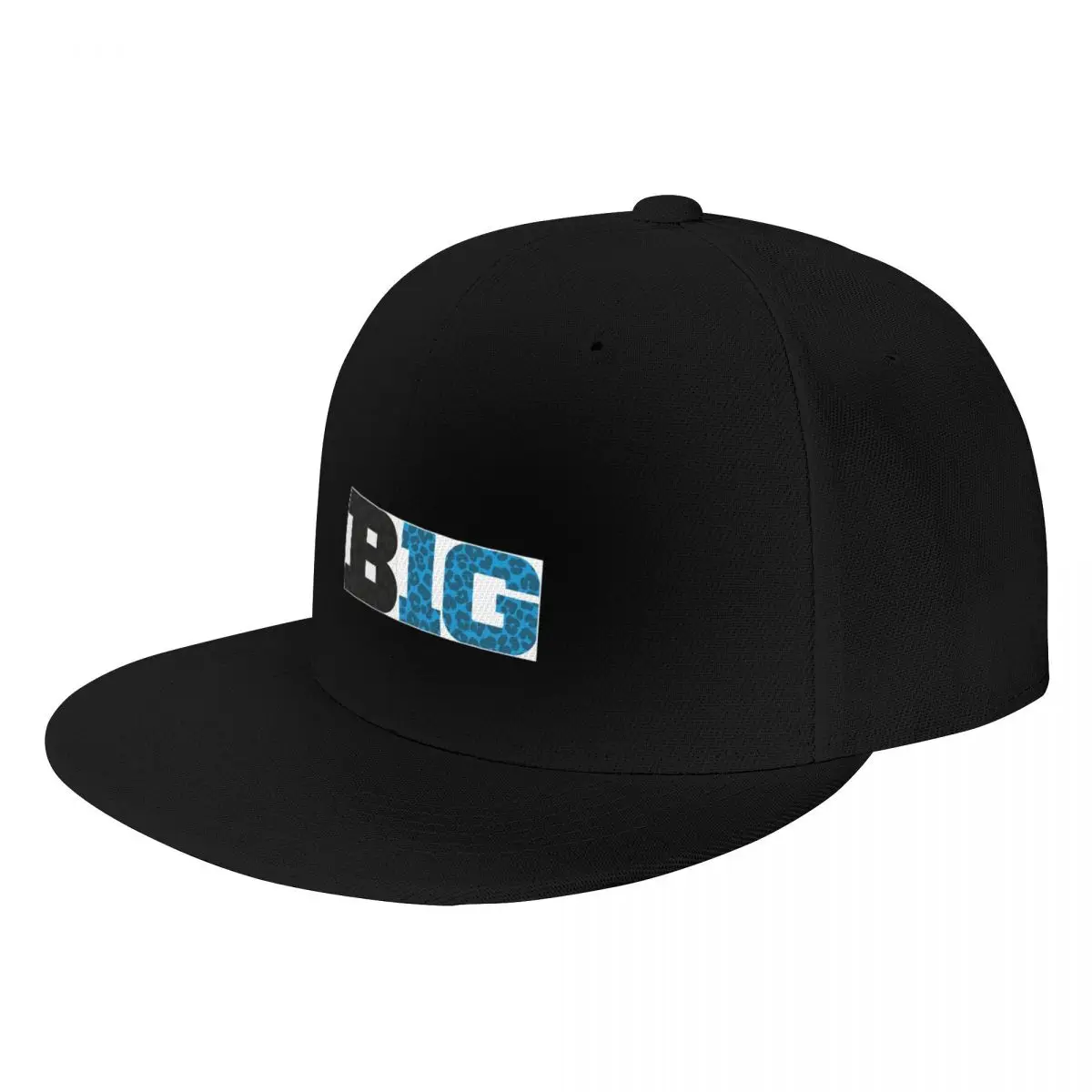 BIG TEN conference cheetah pattern blue and black Baseball Cap derby hat Snap Back Hat Women's Golf Clothing Men's