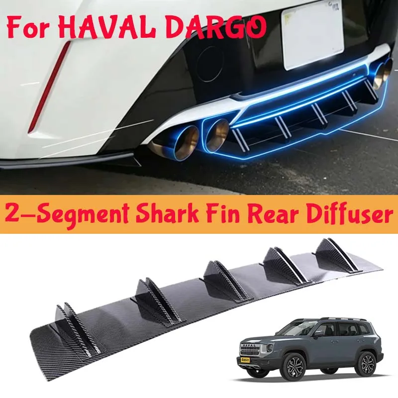 For HAVAL DARGO Shark Fin Rear Diffuser Split Chassis Spoiler Auto Aerodynamic Parts Aerodynamic Modification