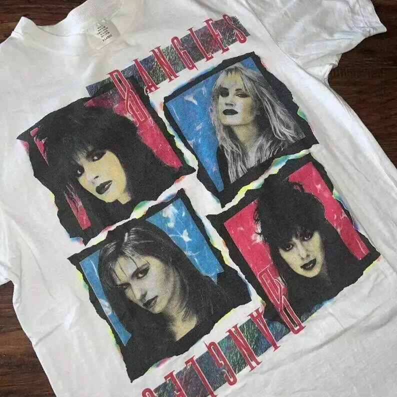 Футболка с надписью The Bangles 1986, футболка с принтом, рок-группа TE4581