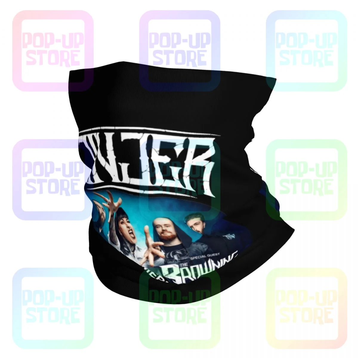 T Jinjer North American Tour 2019 Neck Gaiter Bandana Scarf Face Mask Warmer Anti-uv Summer Fishing