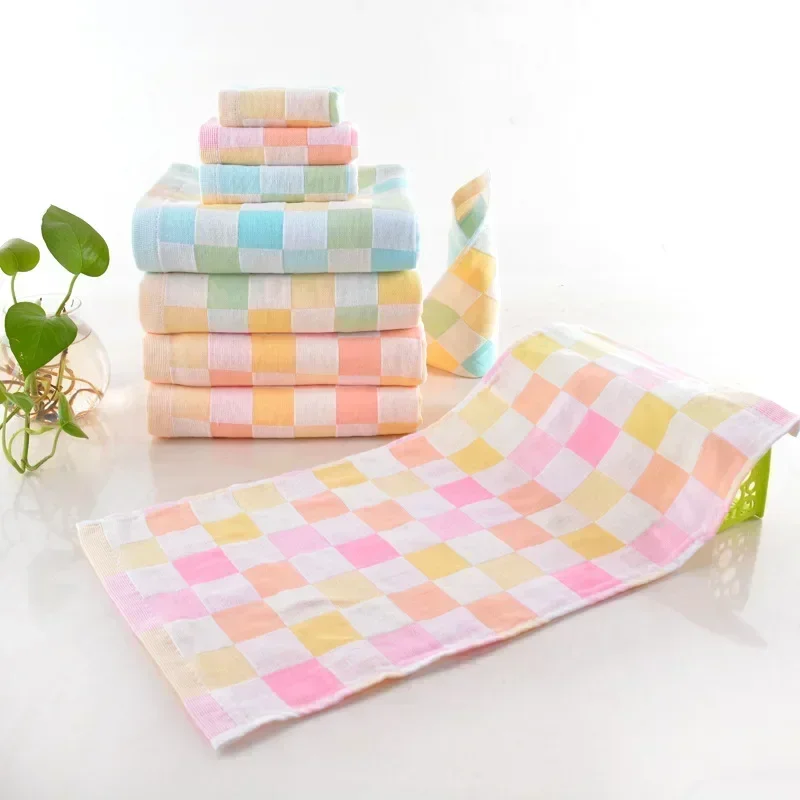 25*50cm Cotton Small Towel Double Gauze Children's Towel Square Cloth Dish Cloth Color Kindergarten Children Face Towel