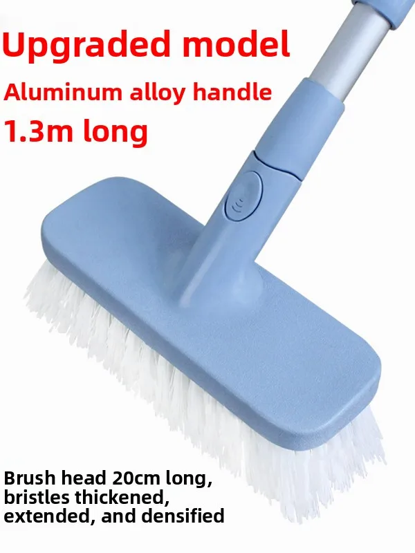 

Щетка для чистки пола и стен с длинной ручкой, жесткая щетина, инструмент для удаления грязи, бытовой скребок, чистящая губка