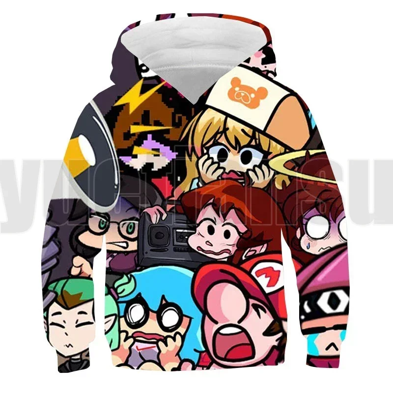 3D Anime Game Spring and Autumn Funkin Hoodie Harajuku Adult Sweatshirt Men 2024New Oversize Pullover Adult Streetwear Clothes