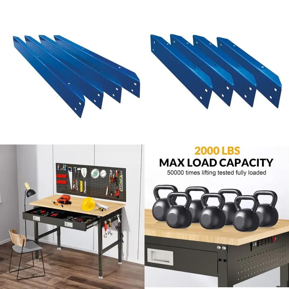 

Universal Bench Rails Set of 4, 64-Inch Long, Heavy Duty Workbench Accessories for Precision Woodworking