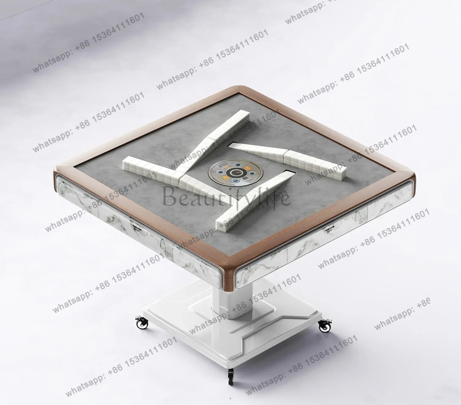 Fully automatic push-free card silent folding roller coaster household automatic mahjong table special chess and card room