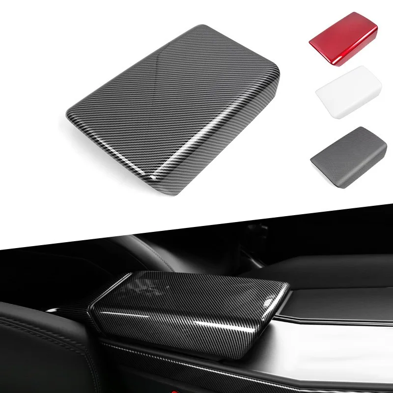 Suitable for tesla Tesla model3Y central control armrest cover car decoration scratch-proof protective cover