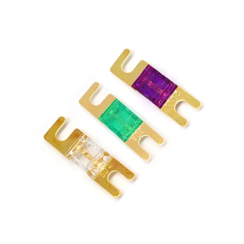 【10-1PCS】ANL Gold Plated Stud Car Fuses Mini Car Stereo Audio AFS Fuse 20A 30A 40A 50A 60A 70A 80A - 200A 32V Auto Fuse Holde