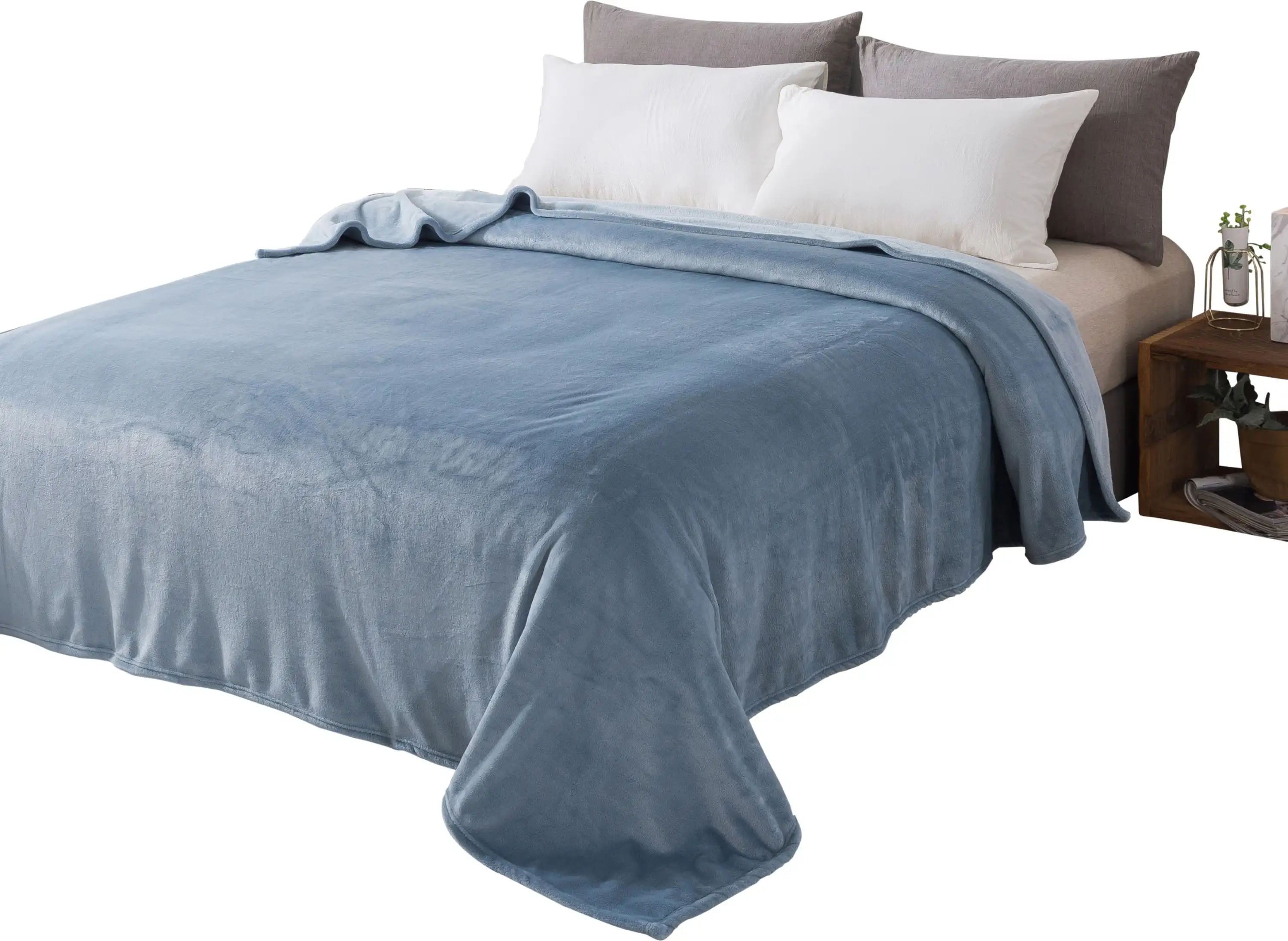 

Bed Blankets, Light Grey, King 90 X 102