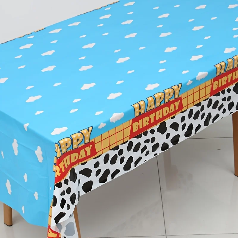 Large farm dairy cow tablecloth, durable polyester tablecloth, featuring cow patterns.
