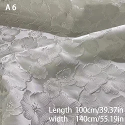 Exquisite 3D Flower Embossed Bubble Fabric Elegant Fashion Texture Fabric for Sewing Home Textiles Upholstery Bag Women Clothes