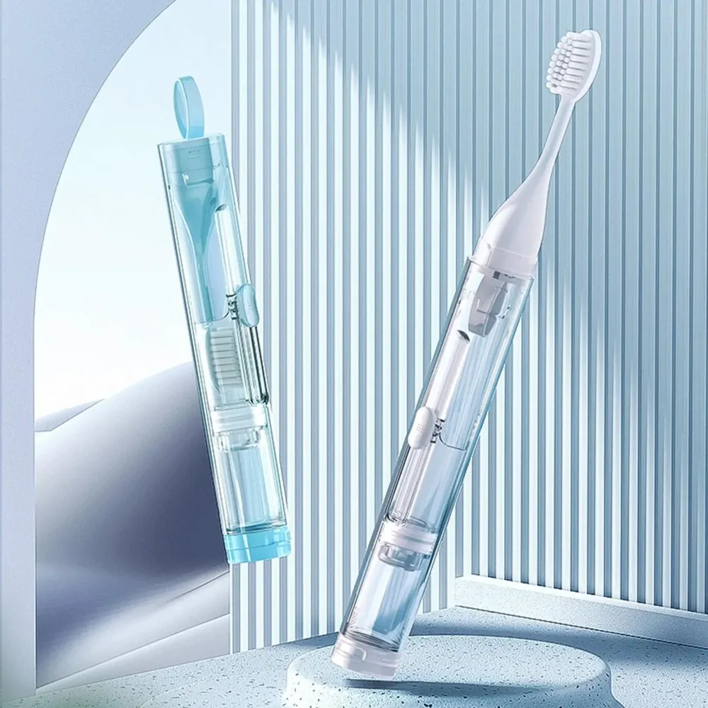 

Portable Folding Toothbrush Easy to Use Creative Health Clean Tools Soft Hold Toothpaste Outdoor