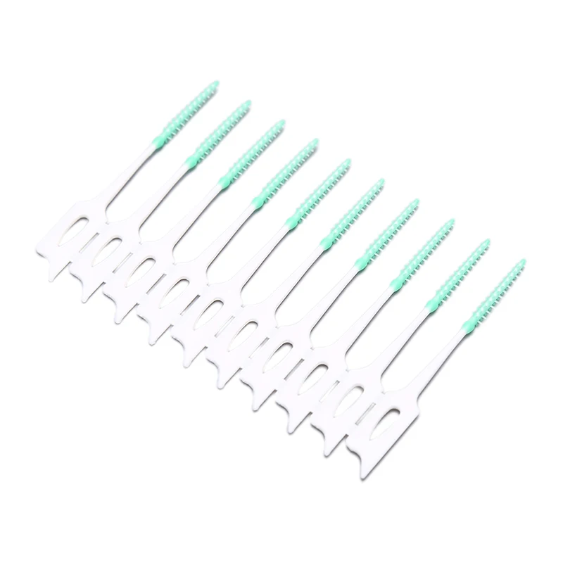 Hilo Dental de 40 piezas, palillos de dientes ultrafinos, cepillo Interdental, limpieza Dental, cuidado bucal