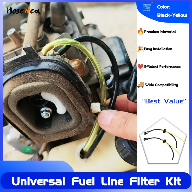 

Fuel Pipe Filter set For Chainsaw Lawn Mower Grass Trimmer Fuel Tank Filter Universal Oil Pipe Fuel hose Garden Tools 1~50 Sets