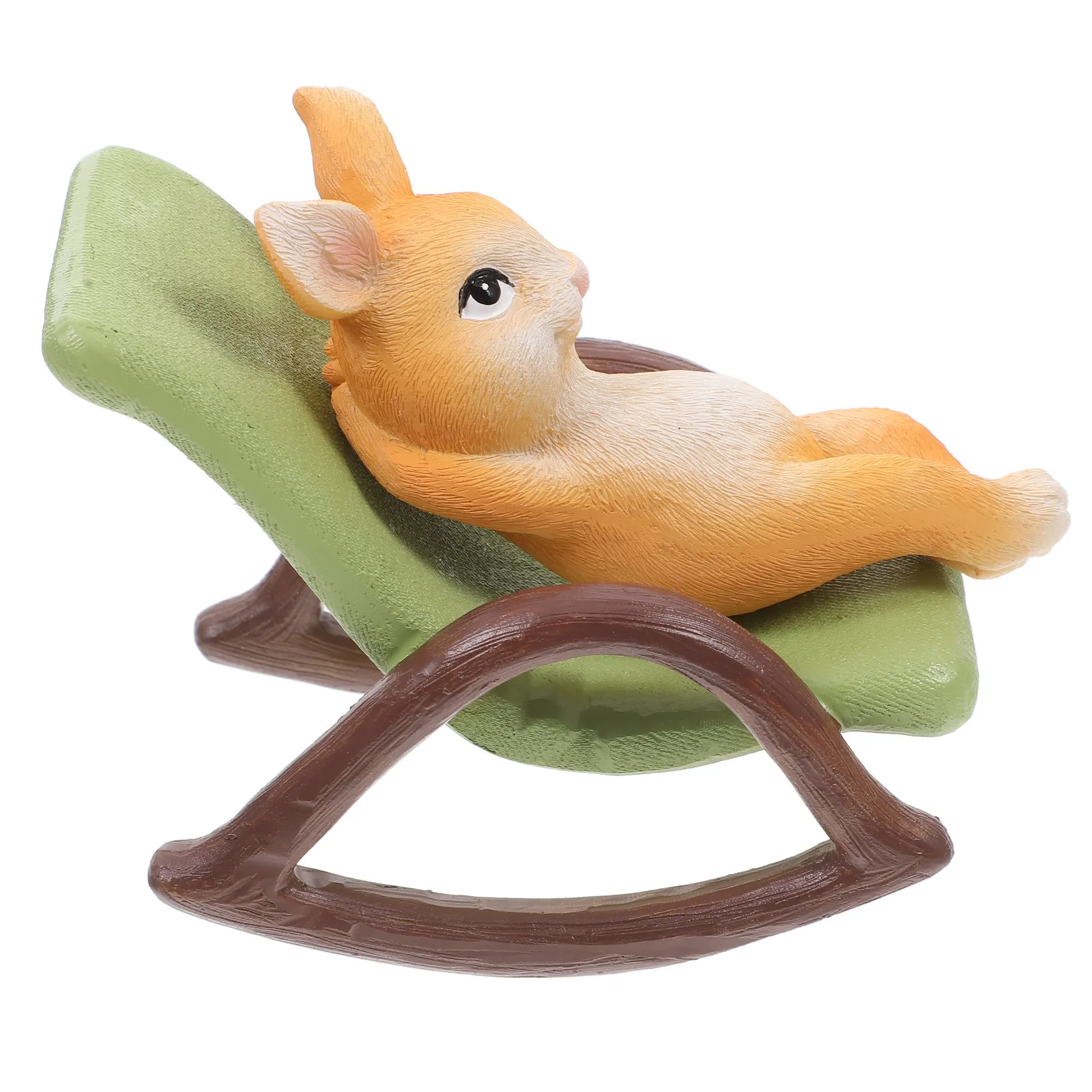 

Resin Bunny Decoration Rocking Chair Lying Rabbit Sculpture Outdoor Garden Yard Ornaments Animal Decoration Rabbit Decorations