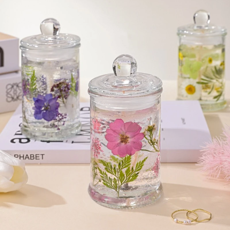 Decorative Jar Candles Cute Candles Gift for Women Mother's Thanksgiving Day Birthday Present Unique Jelly Wax Candle