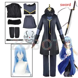 Rimuru Tempest Cosplay Anime That Time I Got Reincarnated as a Slime Costume cosplay sword Halloween Uniform Trench Wig Mask Set