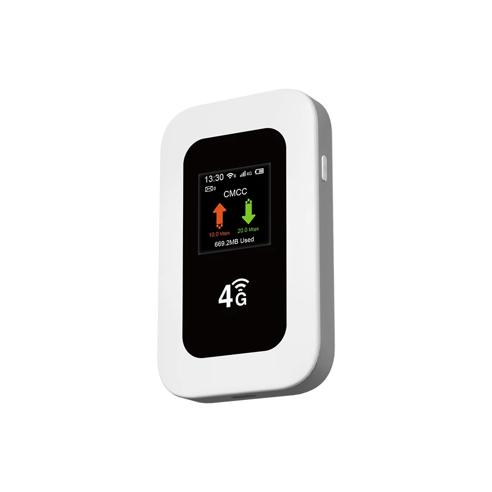 

Портативный 4G LTE Wi-Fi ESIM-маршрутизатор Mifis Аккумулятор 3000 мАч Экран 4G LTE VPN Функция брандмауэра Поддержка частоты 2,4G Макс. 300 Мбит/с