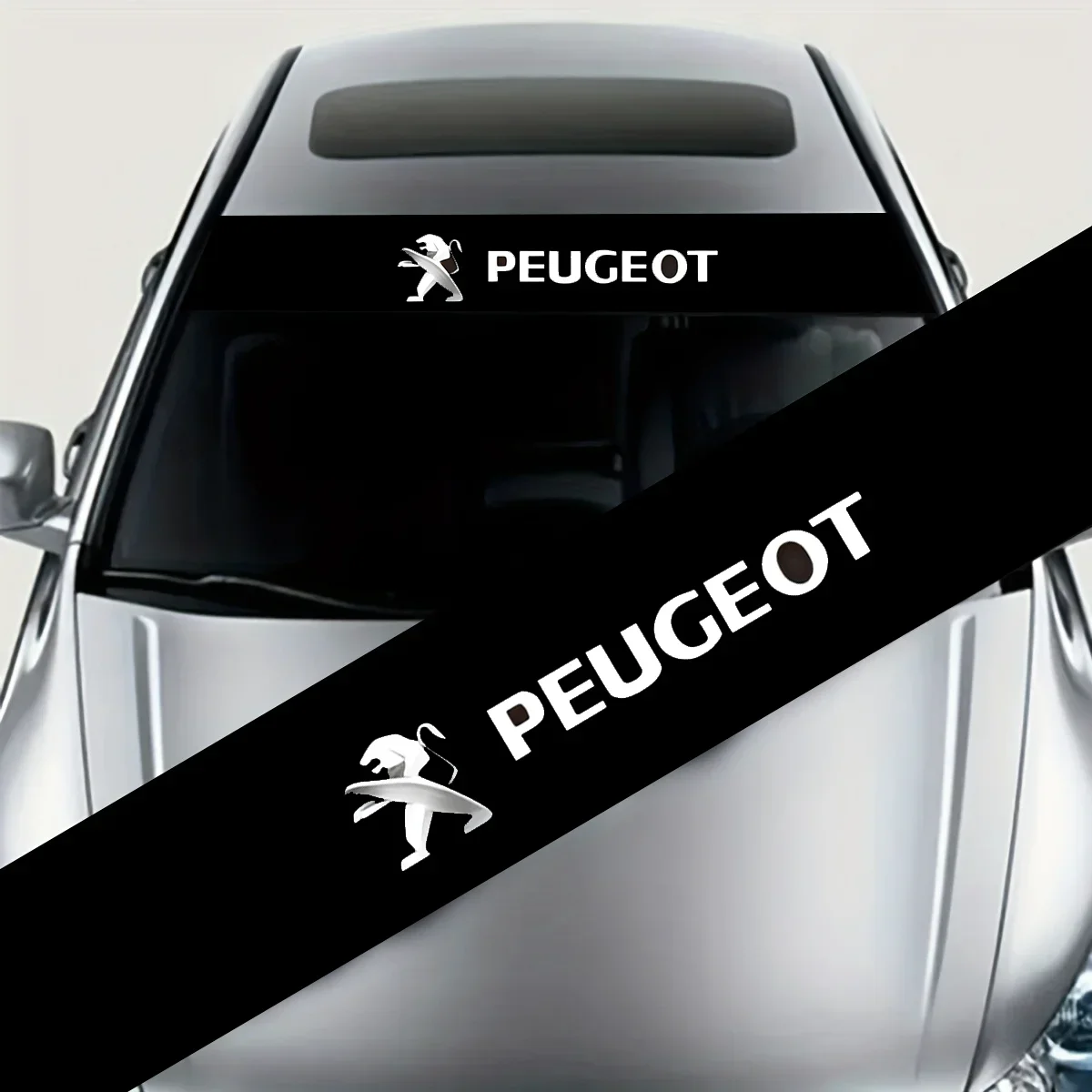 Car shade sticker 3D personalized sticker for front windshield For Peugeot 407 3008 307 308 206 508 208 207 607 106 301 408 5008