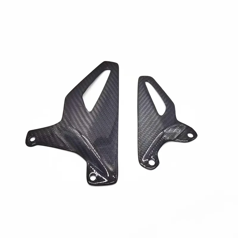 

Motorcycle For DUCATI PANIGALE V4 V4S V4R V2 Rearsets Foot Rest Peg Protector Real Carbon Fiber Footrest Heel Guard Cover