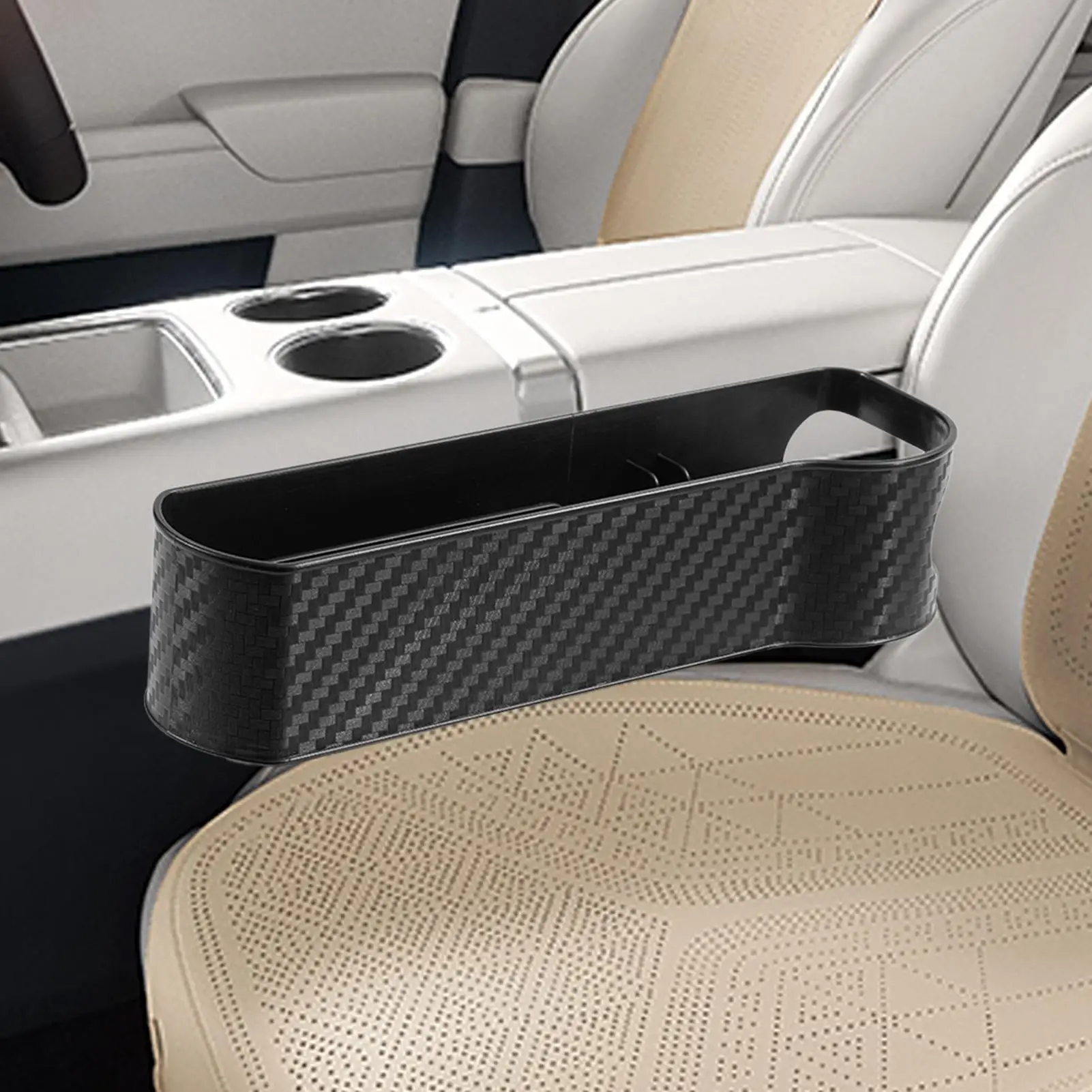 

Car Crevice Filler 2 Pieces with Phone Holder Between Seat Car Crevice Filler for Organization Prevent Falling SUV Truck Sedan