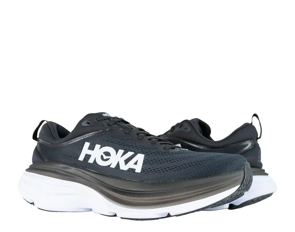 Hoka | Bondi 8 Men's Running Shoes 1123202-BWHT Black White