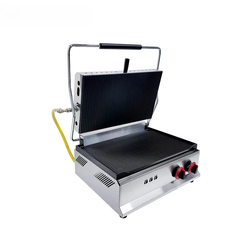 Factory Outlet Commercial Gas Full Grooved Griddle Grill Restaurant Kitchen LPG Natural Gas Cooking Equipment