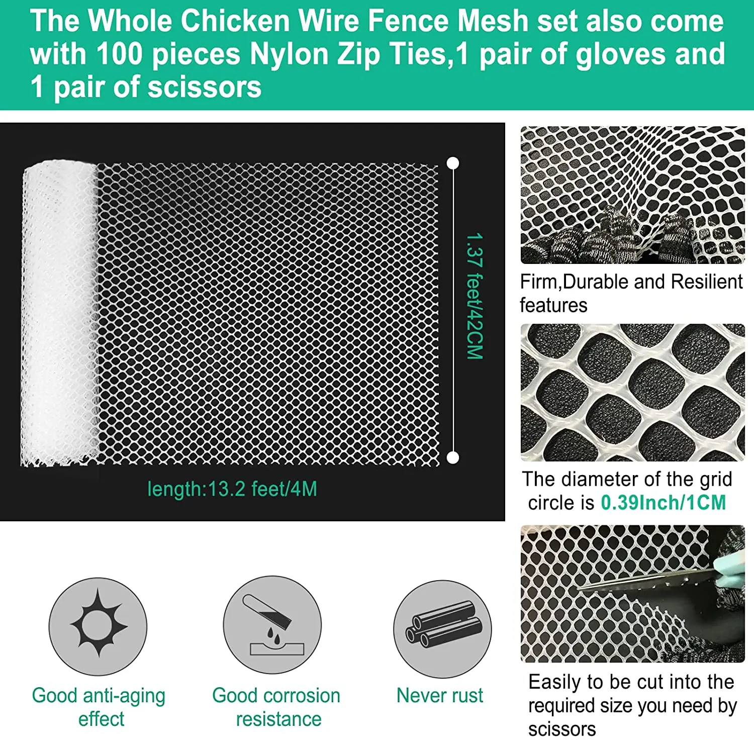 Garden Netting Poultry Net, Garden Mesh Fencing, Poultry Fence, Chicken Wire Fence