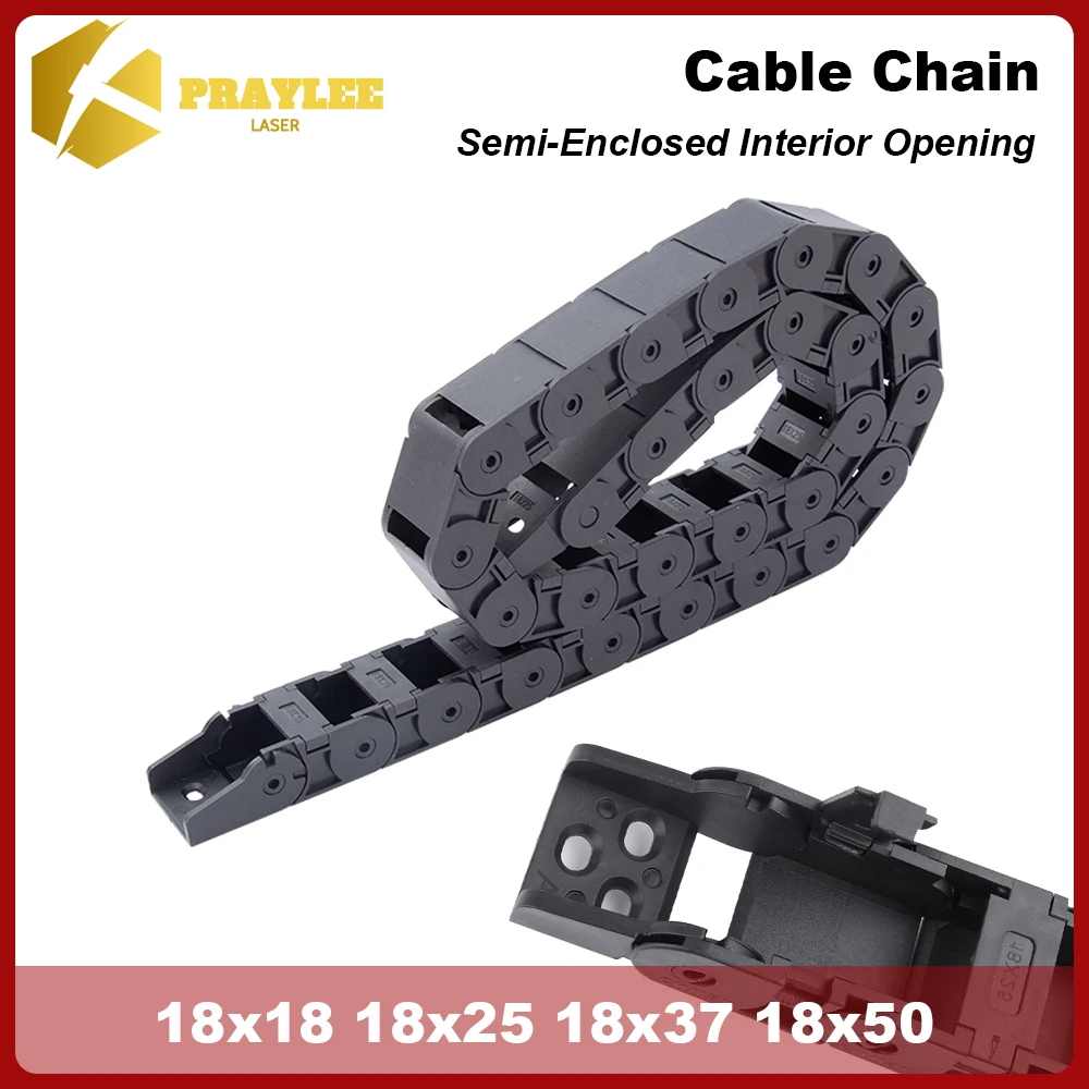 Cable Chain Semi-Enclosed Interior Opening 1m 18x18 18x25 18x37 18x50 Plastic Drag Chain Drive Drag Chain Machine