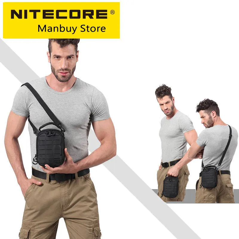 NITECORE NUP10 NUP20 Pocket Pouch Black Sling Bag 1000D Nylon Handbag Tactical Crossbody  Molle System Waist s Men Women