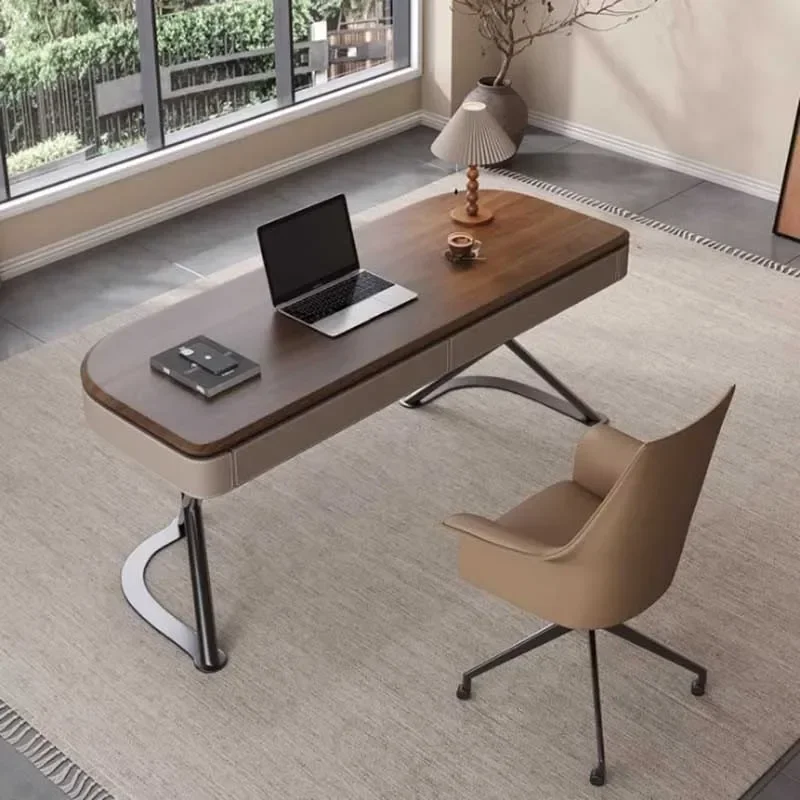 Office Drawer Computer Desks Storage Modern Wooden Table Computer Desks Study Height Writing Escritorios De Ordenador Furniture