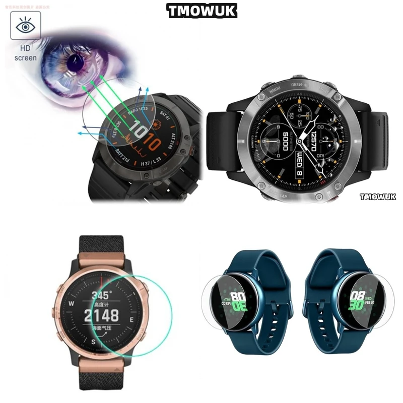 

For Garmin Fenix 6 6S 6X Pro Silver, Ultra-Thin HD Anti-Scratch 9H Tempered Glass Screen Protector
