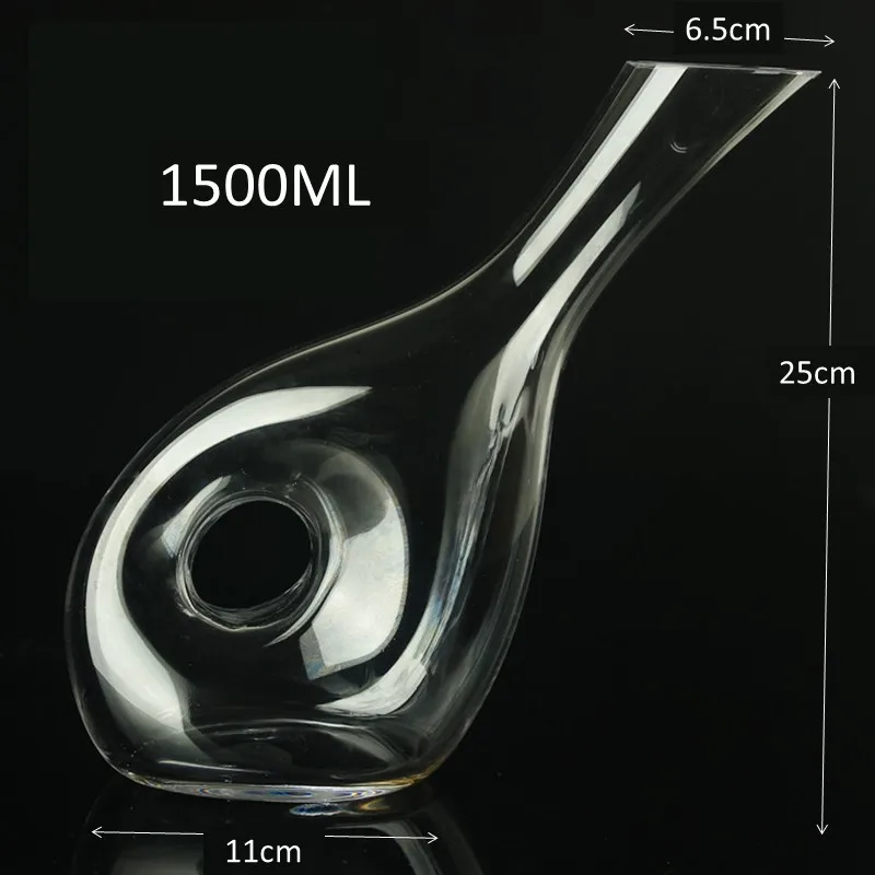 Lead-free Crystal Decanter Hollow Pot Snail Pot Decanter Wine Decanter Wine Decanter high quality Kitchen Dining Bar 1500mL