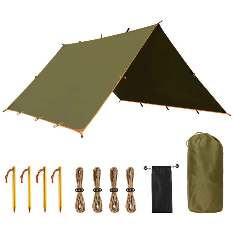 Waterproof Portable Tarpaulin Multifunctional Outdoor Camping Travel Awning Hiking Canopy Tarpaulin House