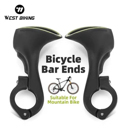 WEST BIKING-Poignées de guidon intérieures en nylon pour VTT, design ergonomique, 22.2mm