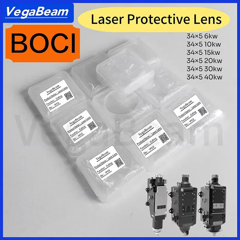 

BOCI Original Laser Protective Lens dia34x5/21.5x2/25.4x4mm Optical Laser head clean lens For BOCI Fiber Laser Cutting head lens