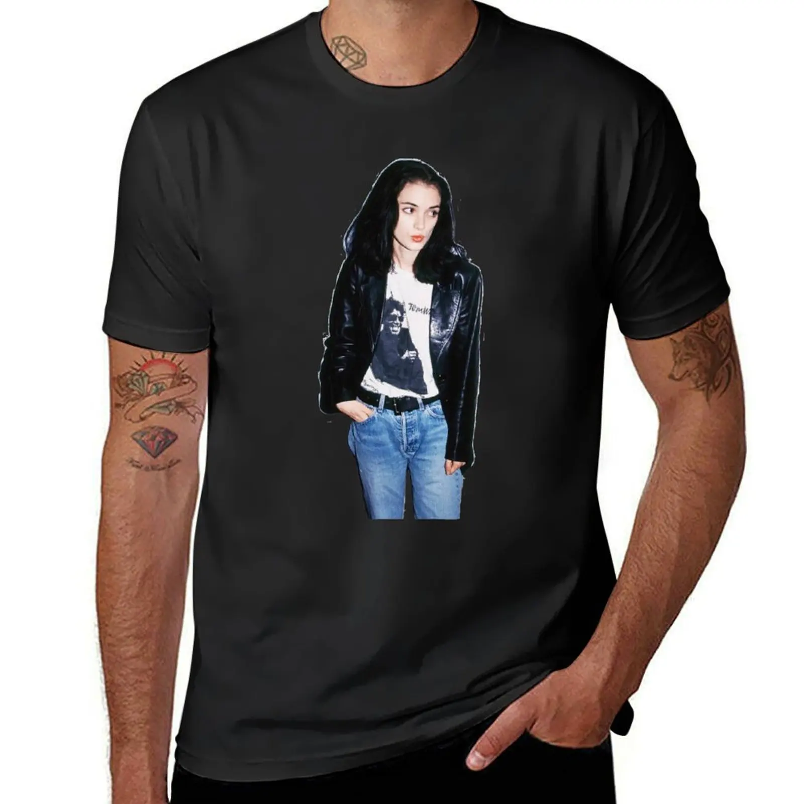 

Winona Ryder T-Shirt Louboutins customizeds sweat graphic t shirt vintage oversized t shirt men
