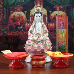 8-18Inch Buddhist Ceramic Guanyin Bodhisattva Goddess of Wealth And Mercy Decoration Featuring Guan yin of the South China Sea