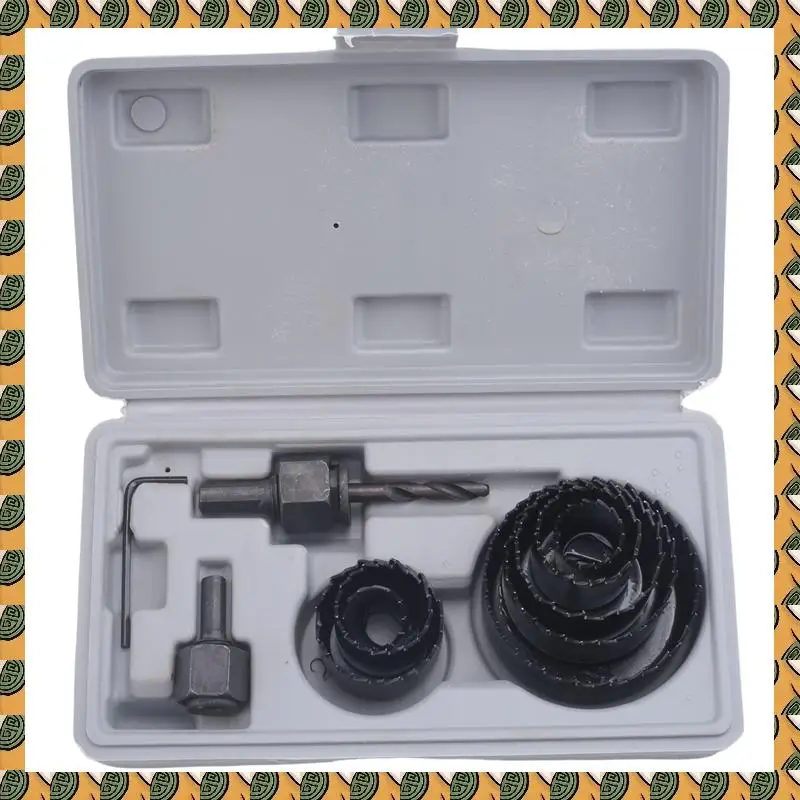 

A77I 11Pcs Hole Saw Cutting Set Kit Drilling Tool Wood Metal Cutter 19-64Mm High Quality Mandrels Saws Core Drill Bits Woodworki