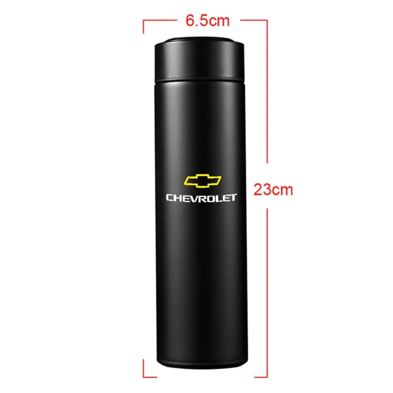 500ml Portable Car Smart Thermos Bottle Temperature Display Cup Coffee Cups For Chevrolet Cruze SS Z71 Impala Sonic Spar Malibu