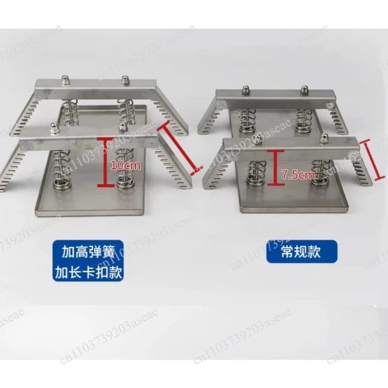 Stainless Steel Double Cavity Meat Patty Mould Spring Press Burger Patty Forming Mold for Catering Canteen Fast Food Processing