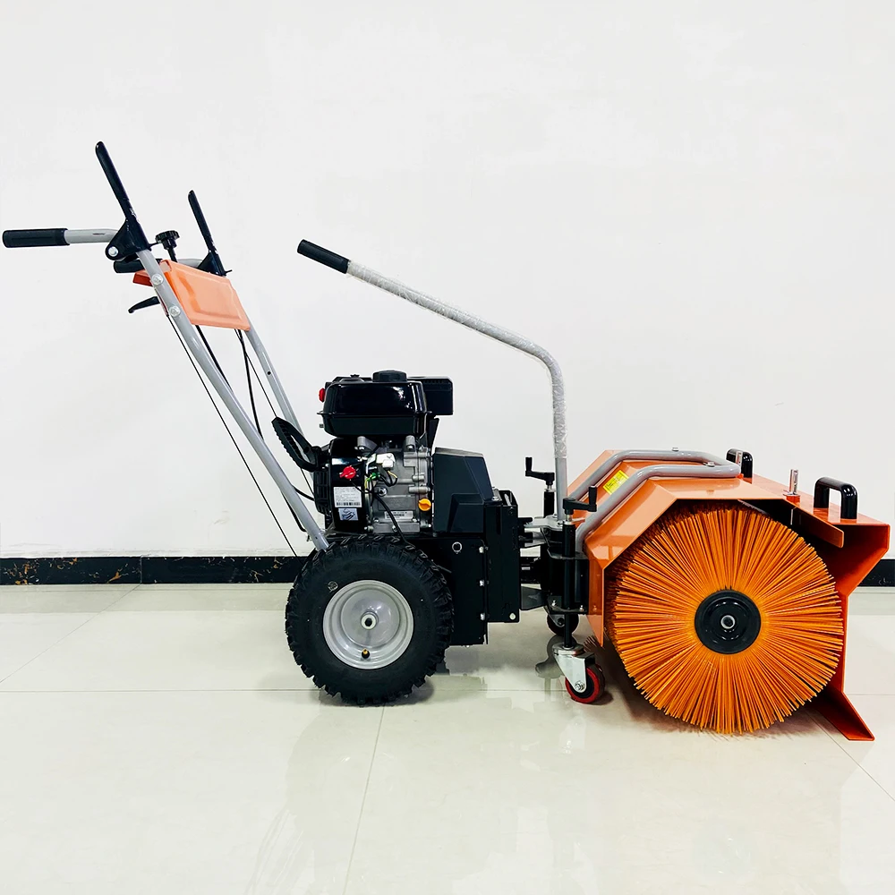 High Efficiency 15  Double-Wheel Remote Controlled Snow Plow Sweeper Professional Outdoor Engine Snow Sweeper