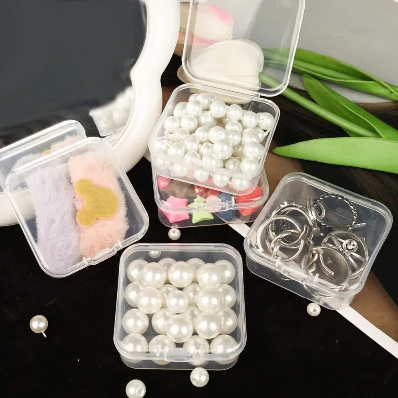 30/14x Klare Strass-Boxen, Kunststoff-Organizer, 5D-Nagelkunst-Zubehörbehälter, Kunsthandwerk-Perlen-Saatgut-Schmuck-Aufbewahrung für den Tisch – Detail 6