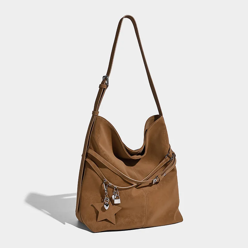 أزياء المرأة فو الجلد المدبوغ بو الجلود حقائب كتف سعة كبيرة مصمم دلو حقائب اليد ماتي الإناث Crossbody حمل الحقائب