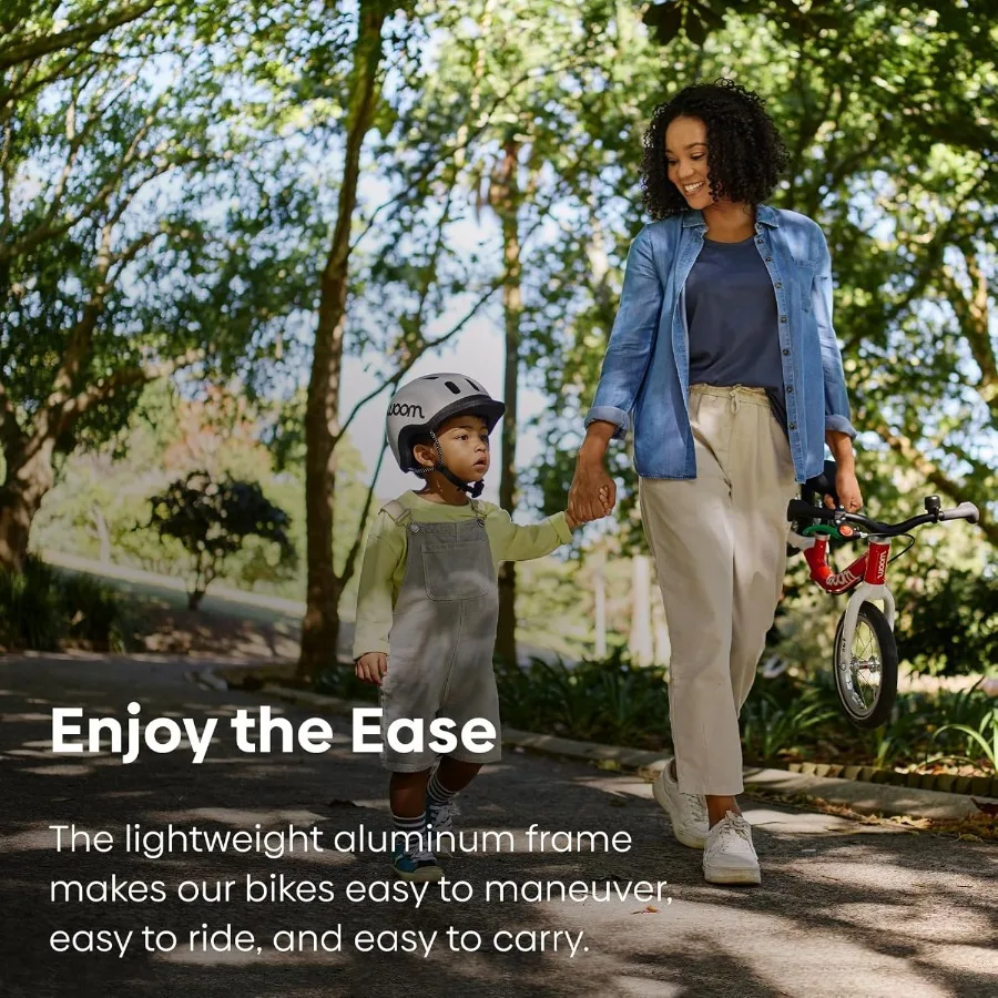 3歳から4.5歳向けのバランスバイク、14インチ軽量バイク、ハンドブレーキとステアリングリミッター付き、幼児の男の子と女の子向け