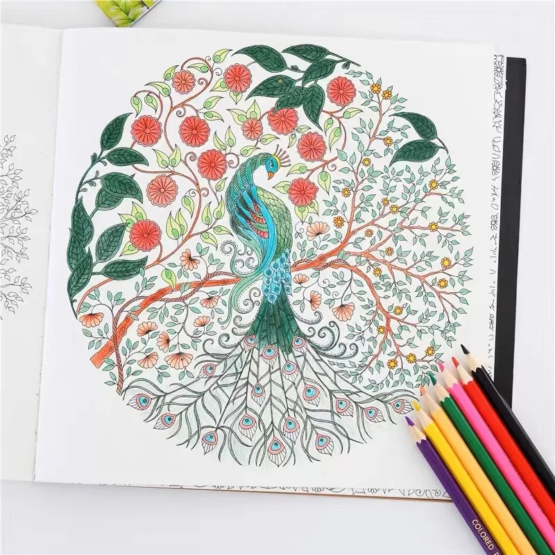 mini 24 page Mandalas Coloring Book For Adults Children Relieve Stress Kill Secret Garden Graffiti Drawing Book Stationerys